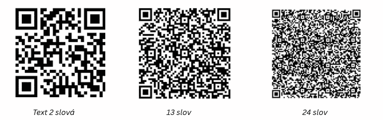 Ukážka QR kódov