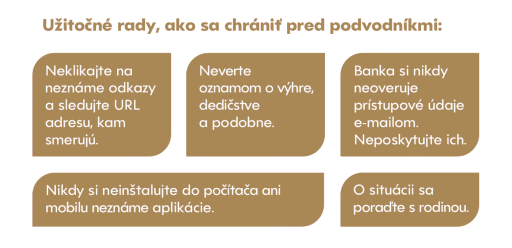 Grafika s radami ako sa chrániť pred podvodmi