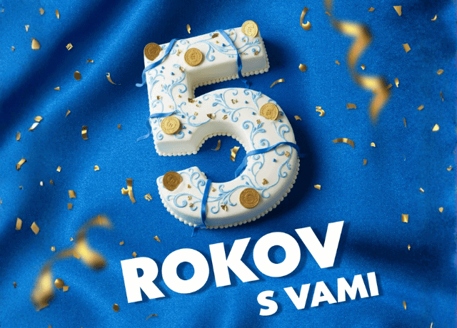 Narodeninová torta v tvare čísla 5