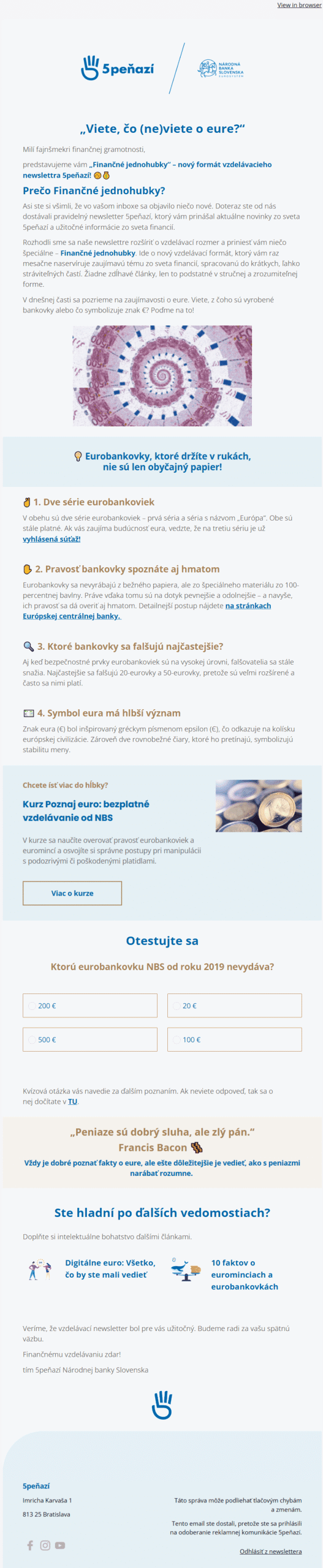 Finančné jednohubky #1 – Viete, čo (ne)viete o eure?
